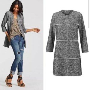 Cabi 5299 The Times Jacket Womens Sm Black Long Sweater Casual Career Knit